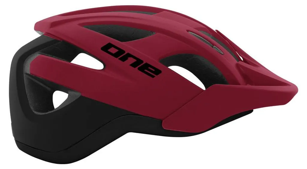 Casque One Trail Pro réglable bordeaux et noir, protection vélo taille L