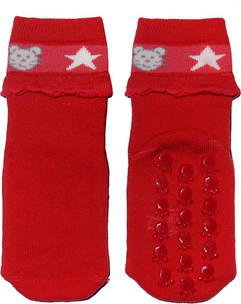Kinder ABS-Socken aus Baumwolle Sternbär Rubin Größe 17-18