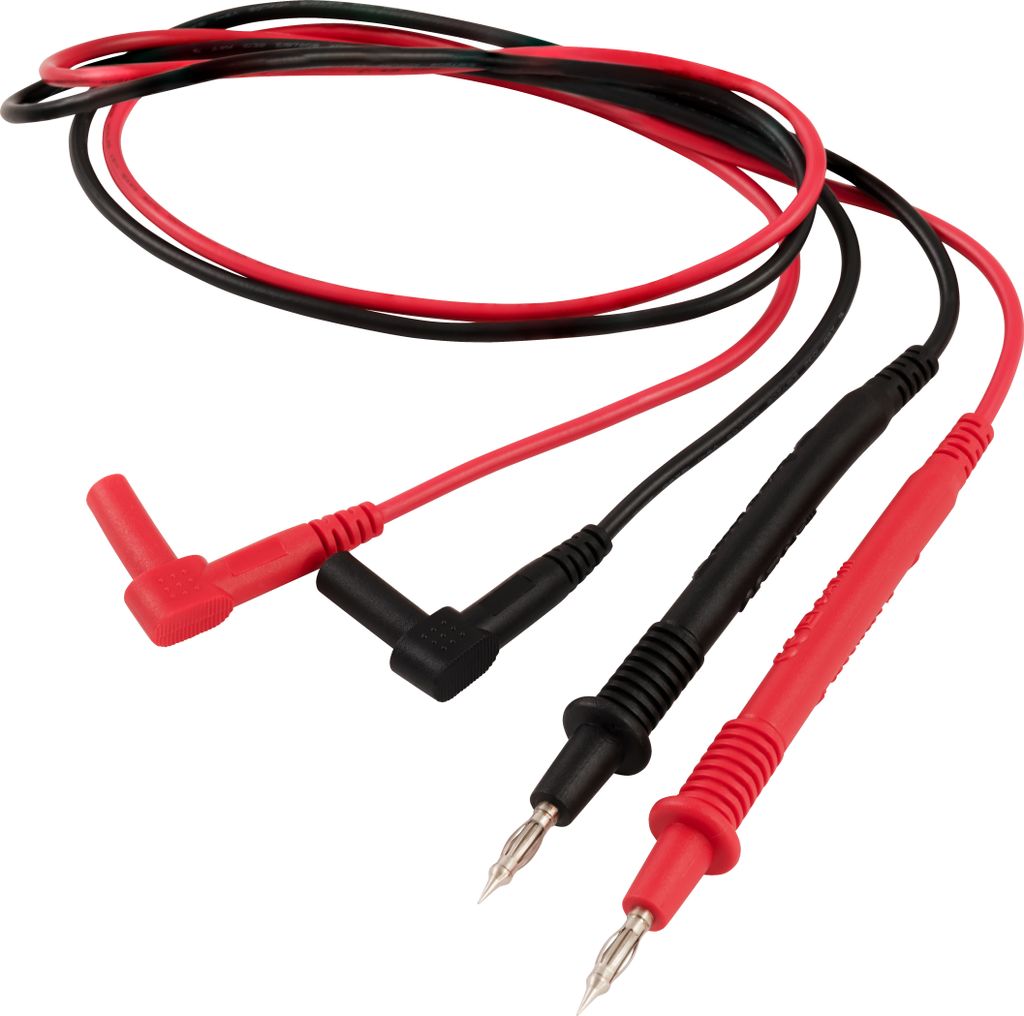 Messkabelsatz McPower "Premium", 100cm, schwarz und rot, Sicherheitsstecker -> Prüfspitze