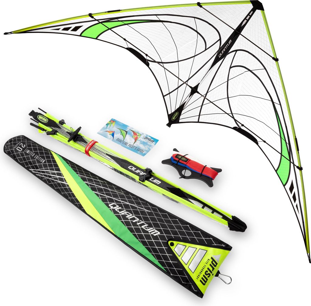 Lenkdrachen Prism Quantum 2.0 Mylar Green - Yellow QUAMGY Grun 221 cm