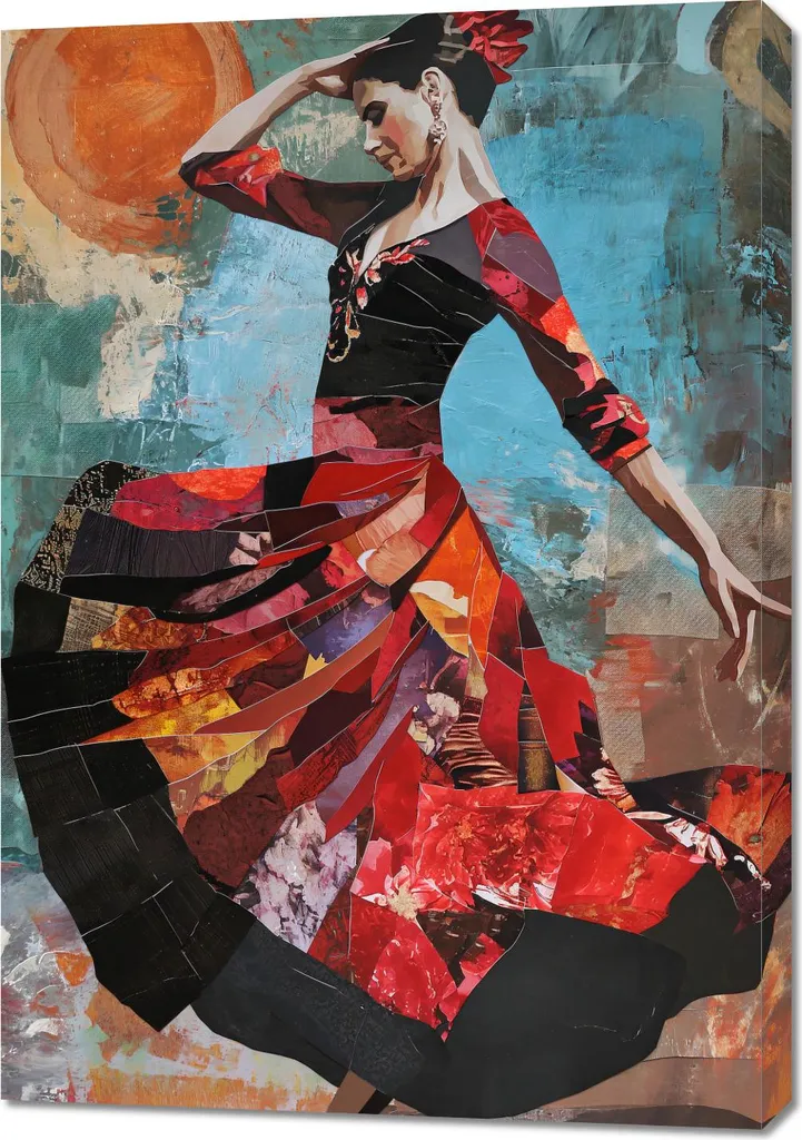 Tableau Danse Flamenco 70 x 100 cm Idéal pour Salon et Chambre Chic