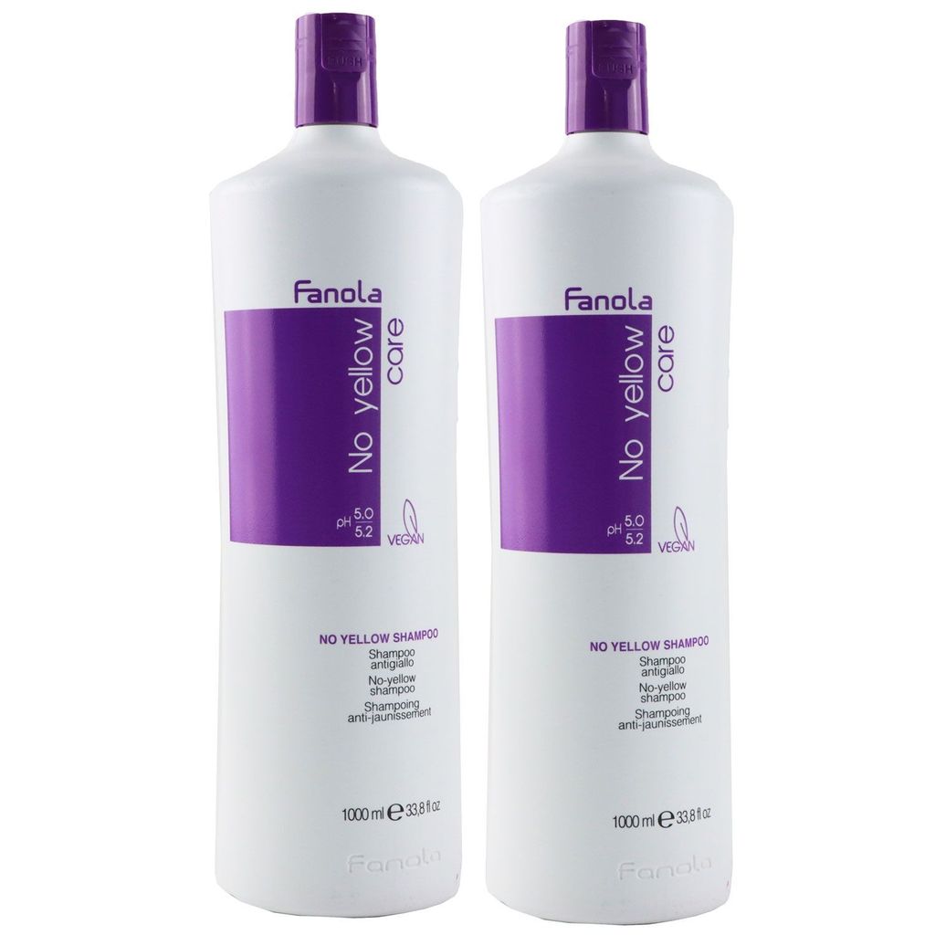Fanola No Yellow 2 x 1000 ml shampoo all'argento Immagine del prodotto 