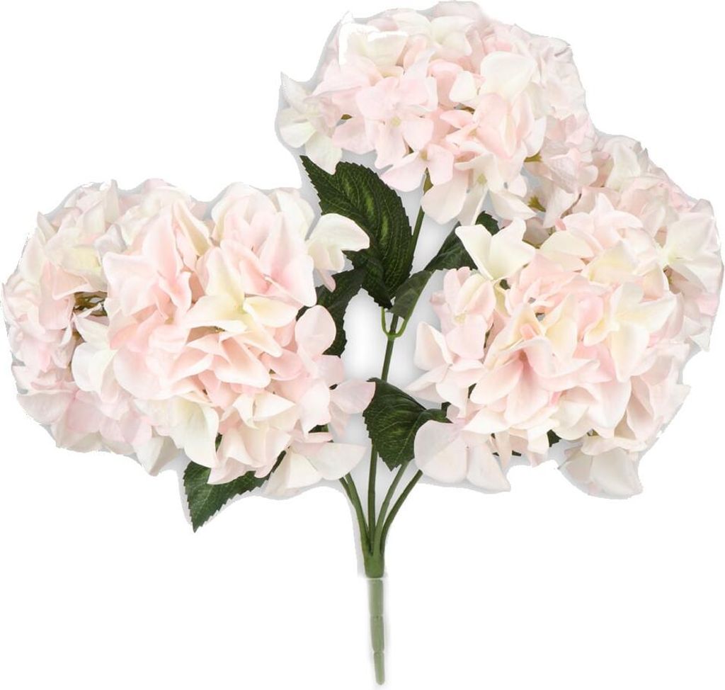 Hortensien Kunstblumen 1 Bund 5 Blüten Ø 18 cm rosa hellrosa