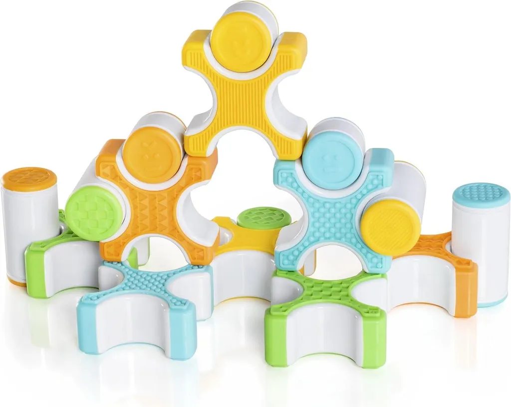 Blocs Magnétiques Grippies XO pour l'Éveil Sensoriel et le Premier STEM