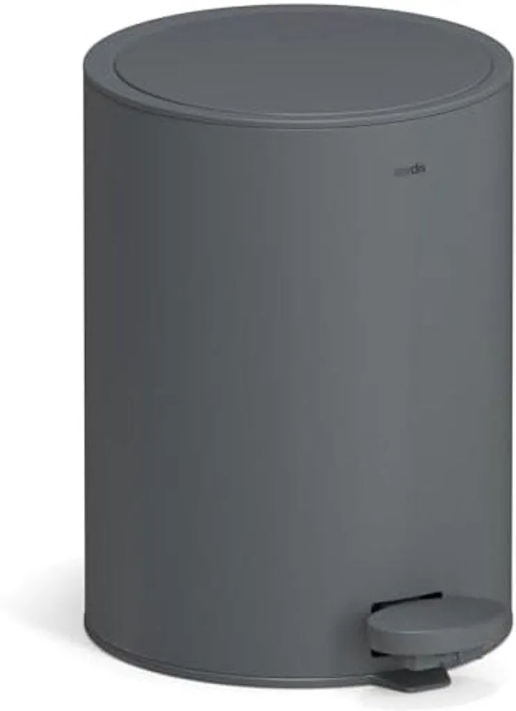 Petite poubelle de salle de bain 3L argent, seau intérieur amovible