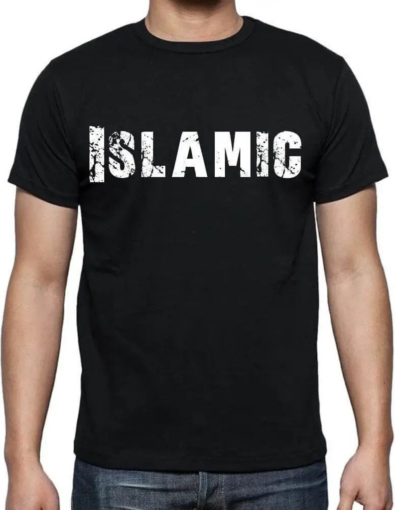 Herren Grafik T-Shirt Islam Ic Öko-Verantwortlich Vintage Jahrgang Kurzarm Lustige Druck Geburtstag Geschenk Mann