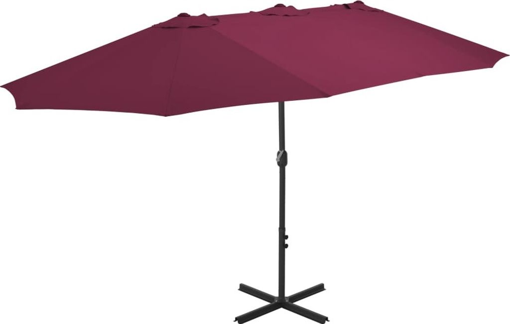 Sonnenschirm "Neukyhna" aus Polyester in Bordeauxrot. Produktbild 
