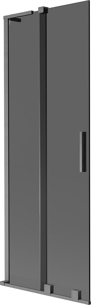 Mexen Velar L Badewannenfaltwand, 2-teilig, 70 x 150 cm, Graphit, gebürstetes Gun Grau - 896-070-003-41-66