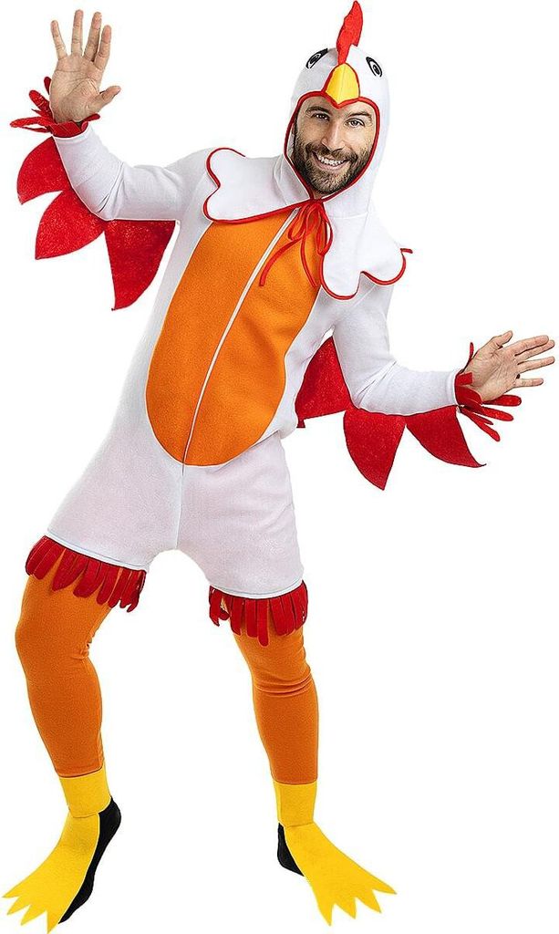 Huhn - lustiges Tierkostüm Karneval Fasching Größe: M-L