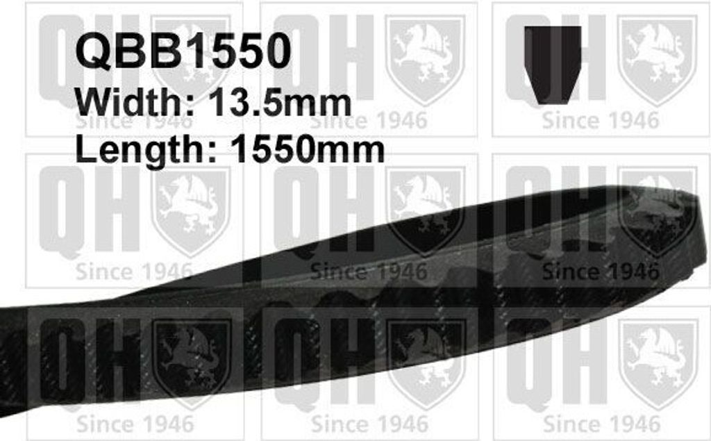 QUINTON HAZELL QBB1550 Keilriemen 1550mm passend für MERCEDES-BENZ LK/LN2 MK NG O 405 SK für RENAULT TRUCKS C
