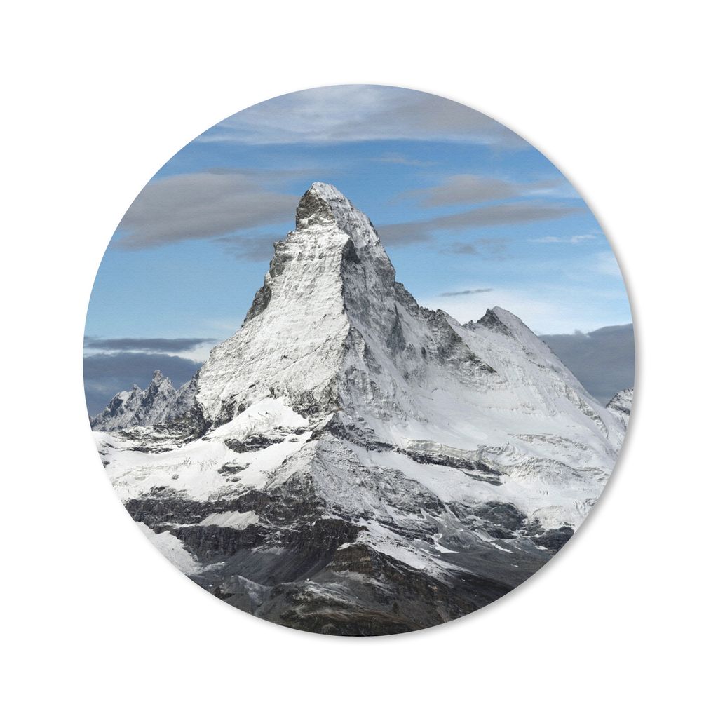 MuchoWow Mauspad Mousepad Wolken über dem Matterhorn in der Schweiz 50x50 cm - Mousepads - Maus Mat - Pad - Mausunterlage - Vinyl