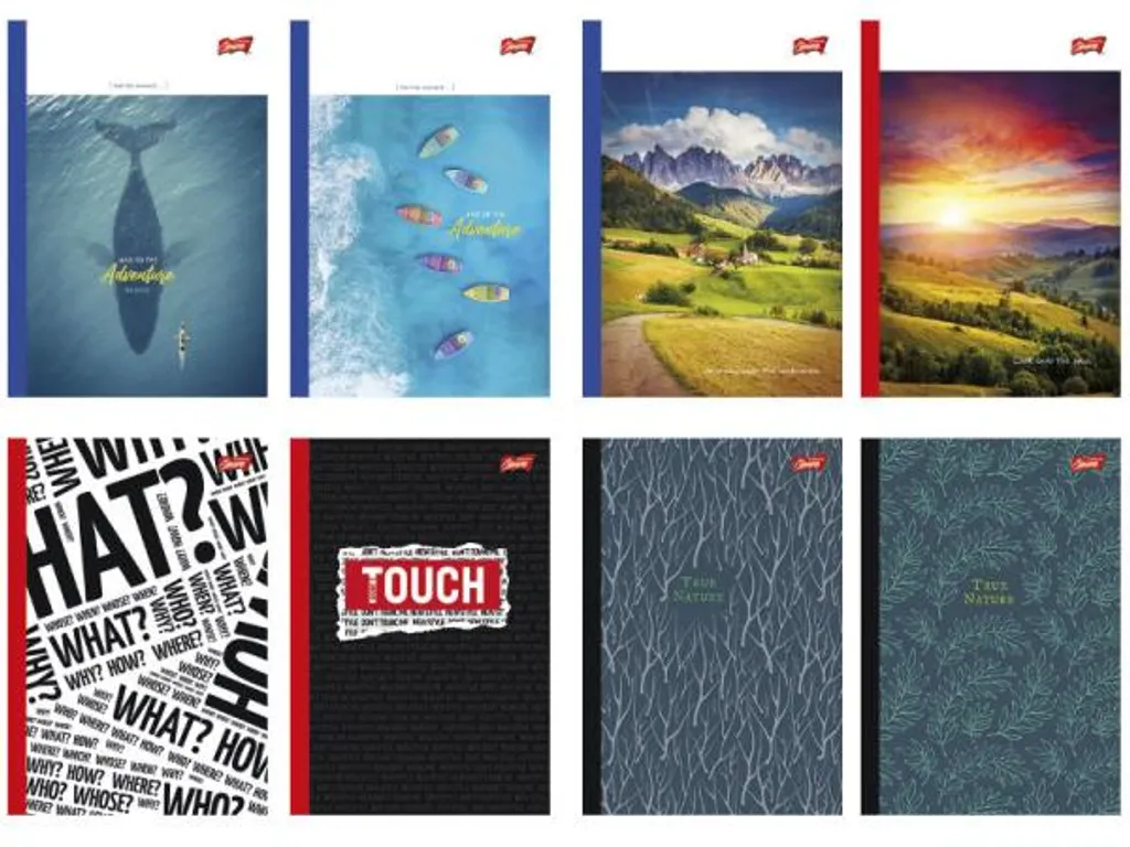 Cahier B5 petits carreaux 160 pages couverture souple mix de motifs