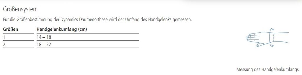 Daumenorthese Dynamics grau-schwarz>>>>Gr. 2