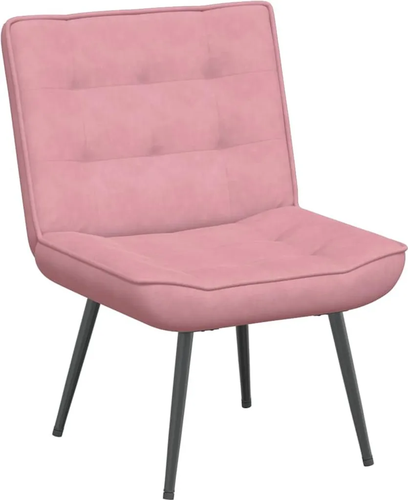 Fauteuil de relaxation velours rose 64x74x84 cm assise confortable vidaXL