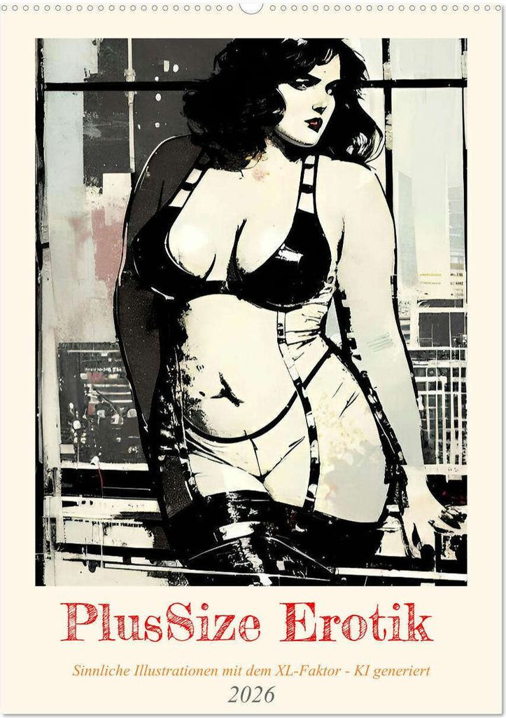 PlusSize Erotik (Wandkalender 2026 DIN A2 hoch), CALVENDO Monatskalender