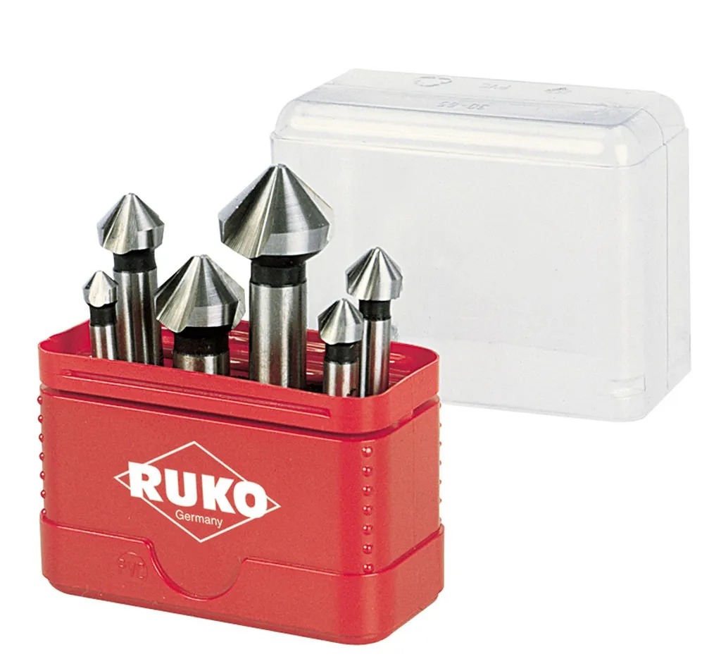 Ruko A102156 Set 6 Svasatori Conici DIN 335 C | Acciaio HSS Professionale