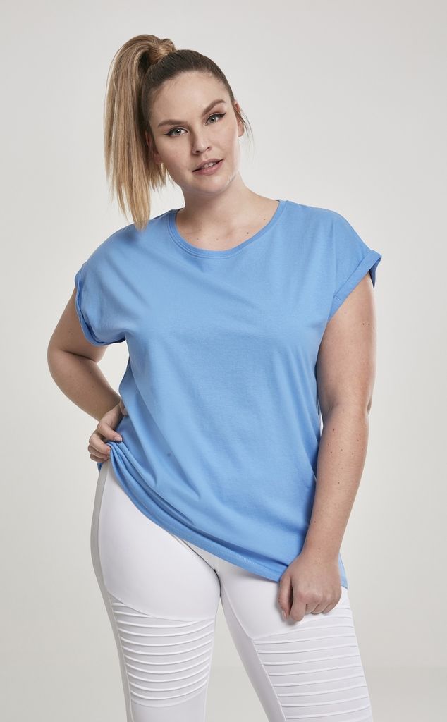Urban Classics Female Shirt Ladies Extended Shoulder Tee Horizonblue-XS