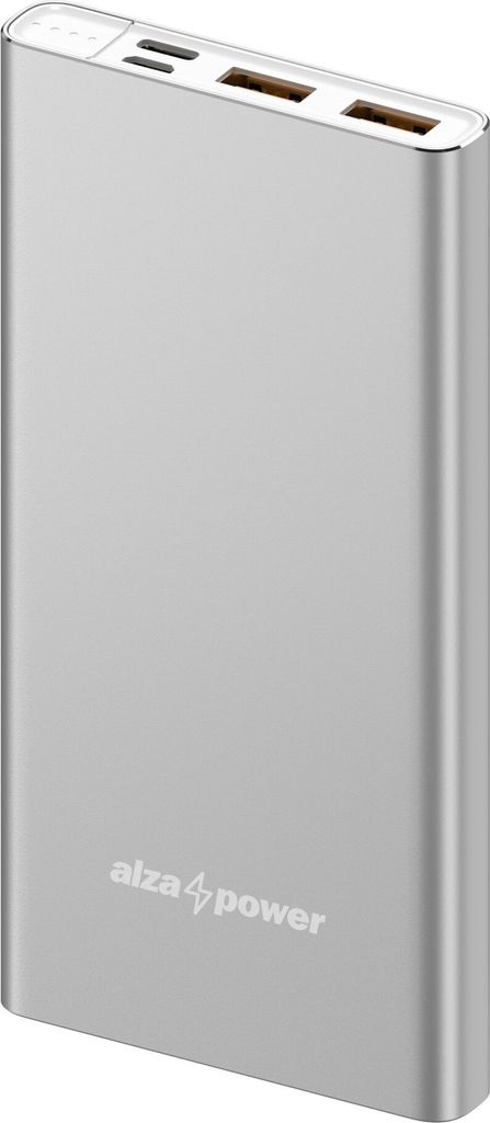 AlzaPower Metal 10000mAh Schnell-Ladung PD3.0 silber