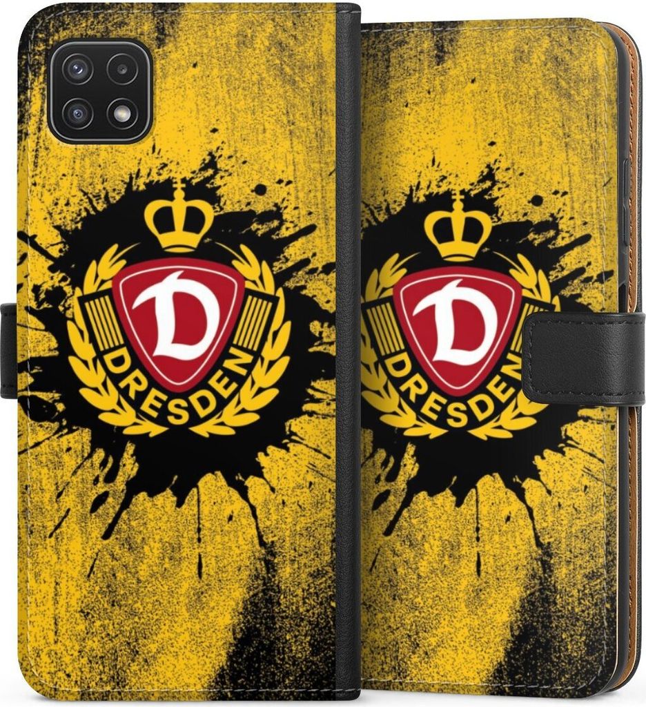 DeinDesign Klapphülle für Samsung Galaxy A22 5G Handytasche Lederhülle Tasche Fußball Offizielles Lizenzprodukt SG Dynamo Dresden