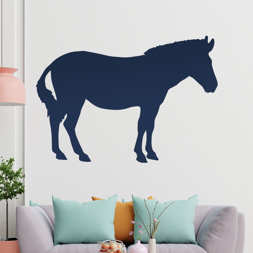 KIWISTAR Esel Maultier Maulesel Packtier Wandtattoo in 6 Größen - Wandaufkleber Wall Sticker - Dekoration, Küche, Wohnzimmer, Schlafzimmer, Bade...