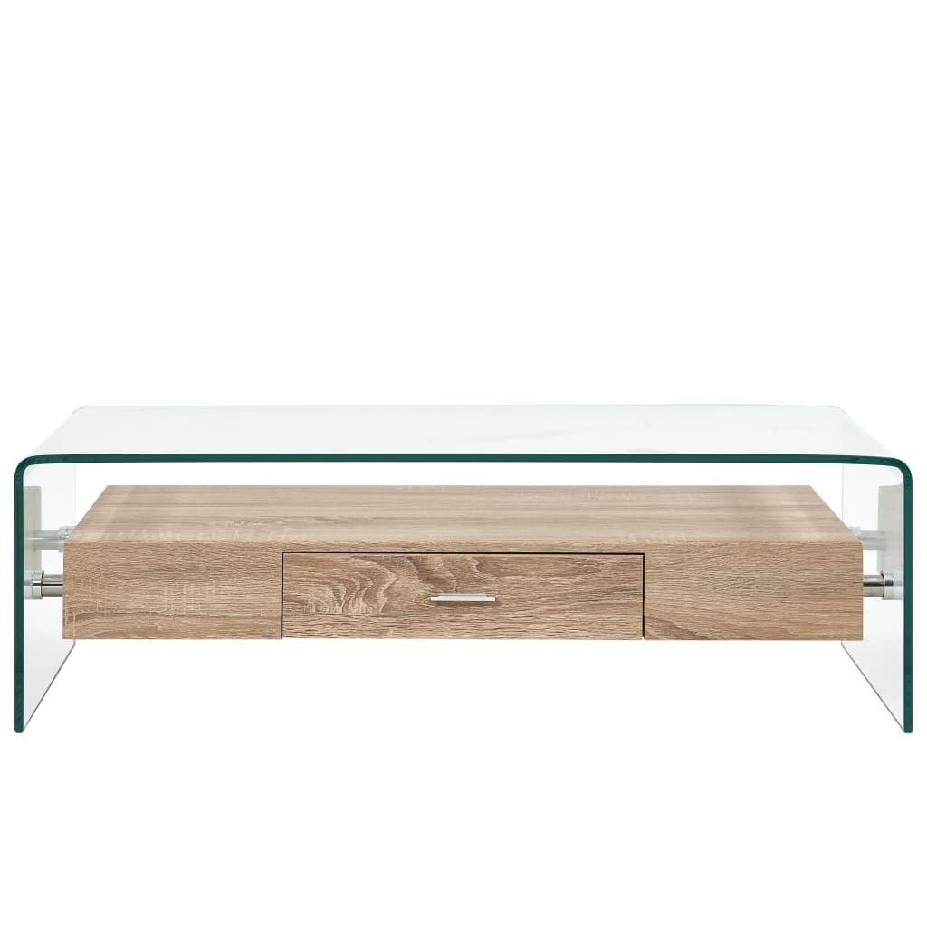 Tavolino trasparente 98×45×31 cm in vetro temperato Immagine del prodotto 