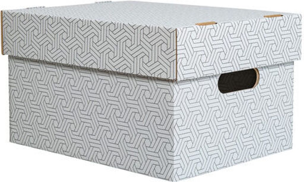 12x Aufbewahrungsboxen mit abnehmbaren Deckel 335x245x195mm weiß grau