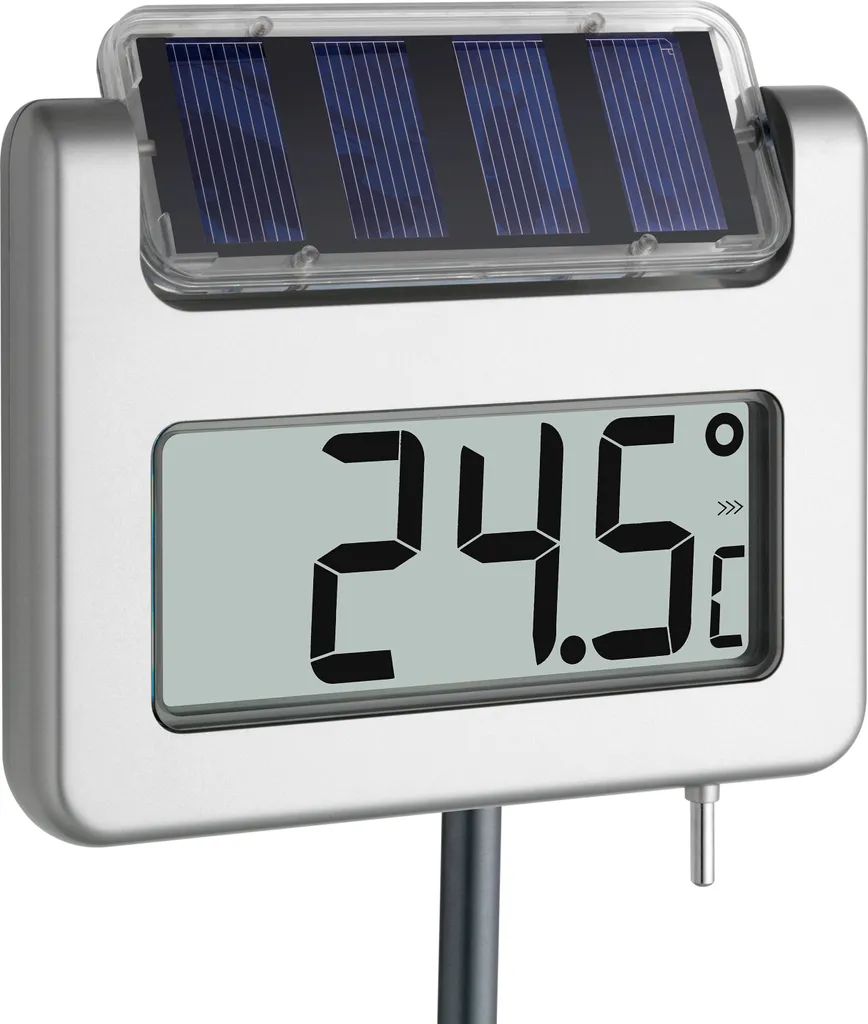 Thermomètre de jardin numérique TFA AVENUE 30.2026 argenté extérieur
