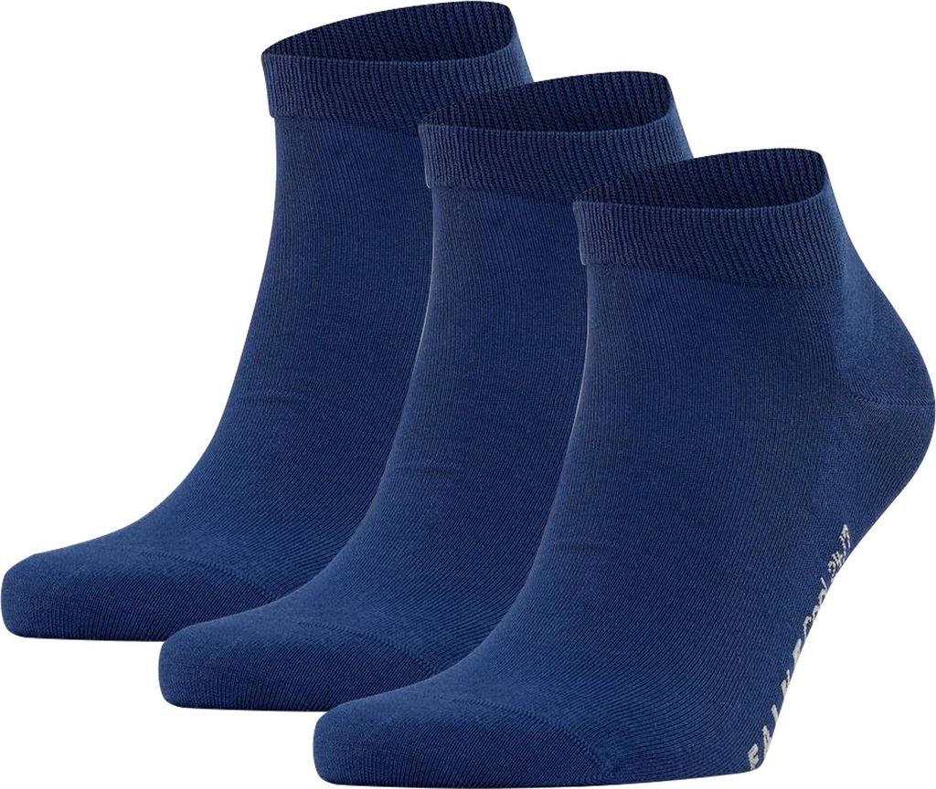 FALKE Herren Sneaker 3er Pack - Cool 24/7, Socken, Klimaaktivsohle, Unifarben Royalblau 41-42