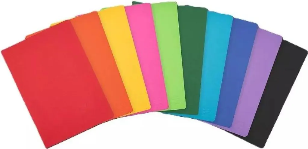 Cahier scolaire B5 à carreaux Rainbow Classic - Lot de 5 pour étudiants