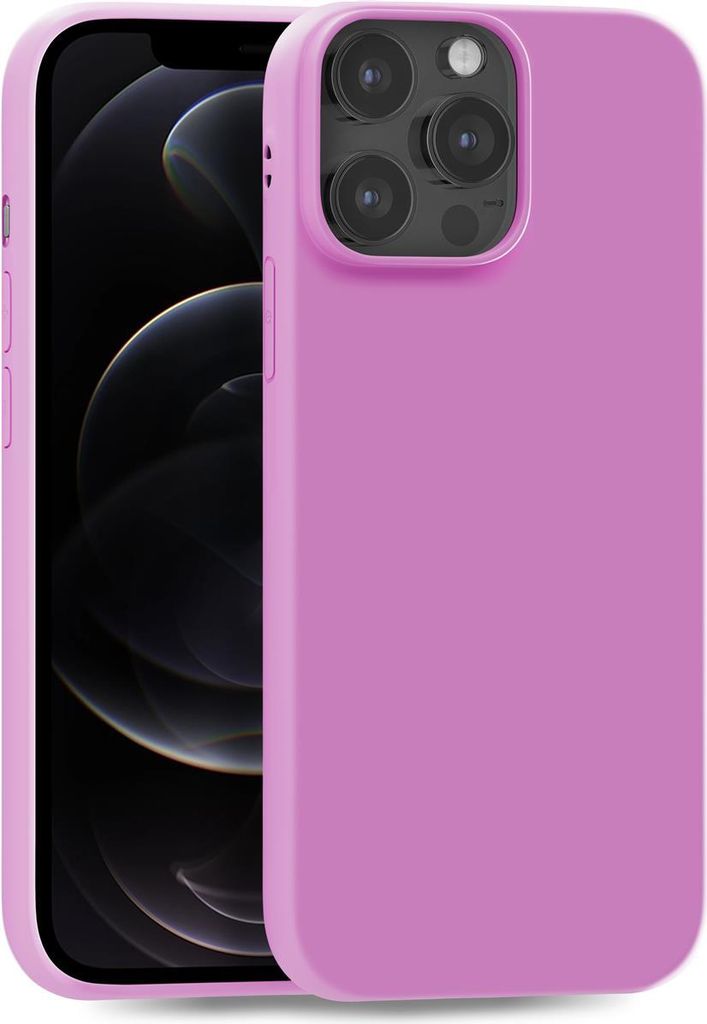 Hülle für Apple iPhone 12 | 12 Pro - Handyhülle Cover aus Silikon in Rosa Lila