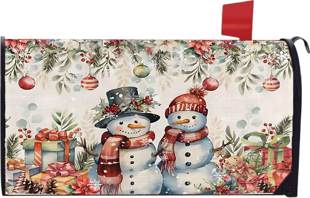 Magnetische Briefkastenabdeckung für den Winter, Standardgröße 18 x 21 Zoll, Briefkastenabdeckung mit Weihnachtsmotiv, Feiertagspost, Briefkaste...