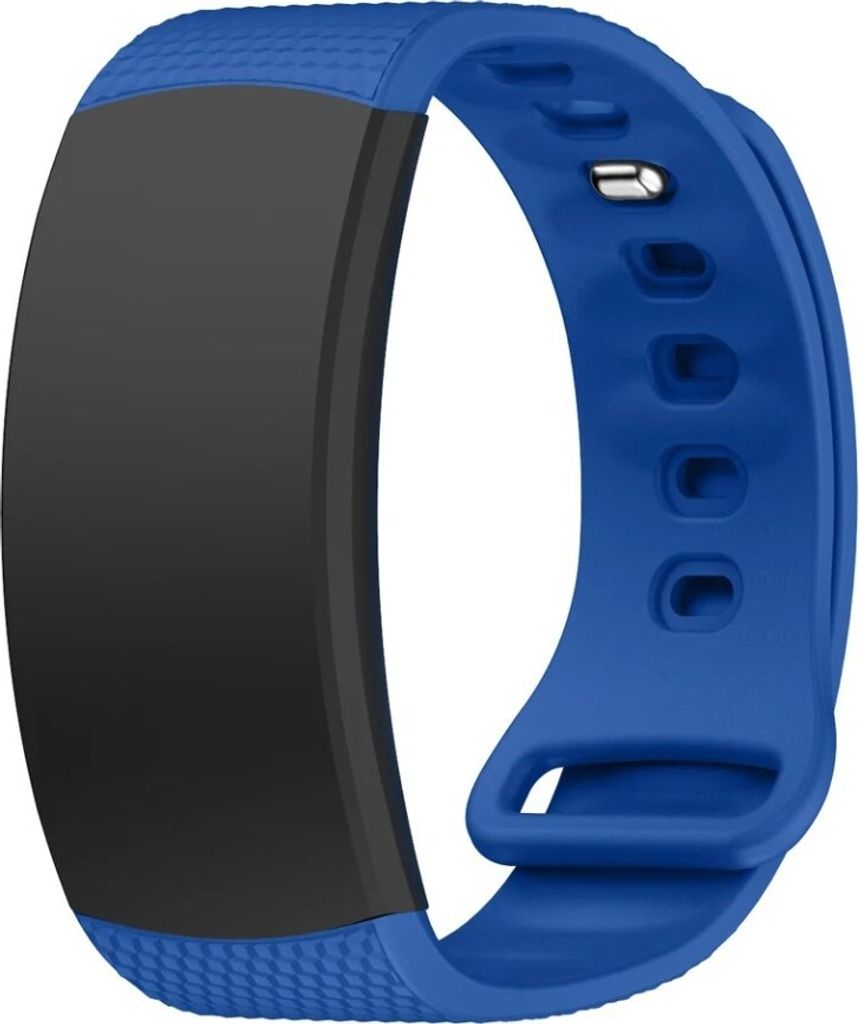 Sport Armband LARGE für Samsung Gear Fit 2 / Pro Band Armband Silikon BLAU kompatibel mit SM-R360 / Fit 2 Pro SM-R365 Ersatz