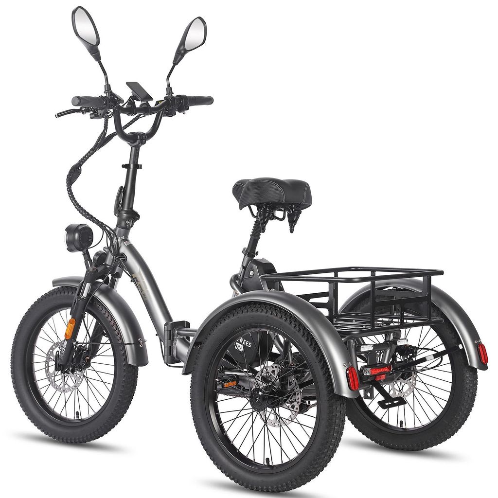 2026 Fat Klapprad E-Bike Lastenfahrrad 20 Zoll 48V 21Ah Akku, Hydraulische Scheibenbremsen Elektrofahrrad, Elektro Lastenfahrrad 180kg, E Bike Dreirad
