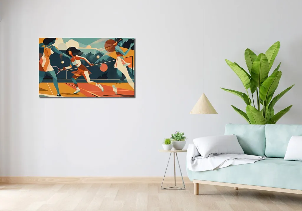 Tableau Les Maîtresses du Terrain 100x60 cm impression haute qualité