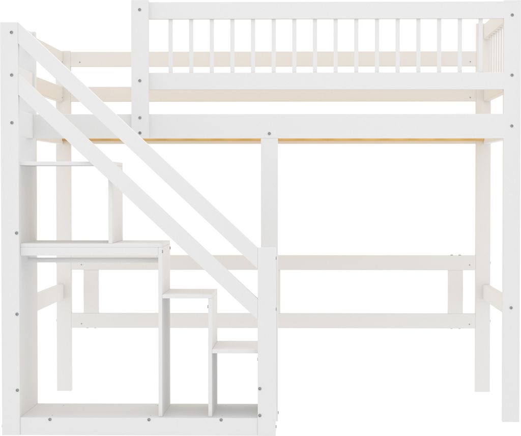Merax Etagenbett 90x200cm mit Treppe und Stauraum, Hochbett Produktbild 7
