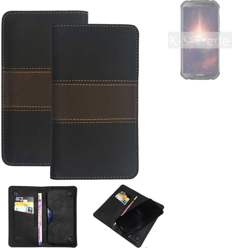 K-S-Trade Hülle Handyhülle kompatibel mit Doogee S40 Pro Schutzhülle Walletcase Bookstyle Tasche Schutz Case Handytasche Wallet Cover Kunstleder
