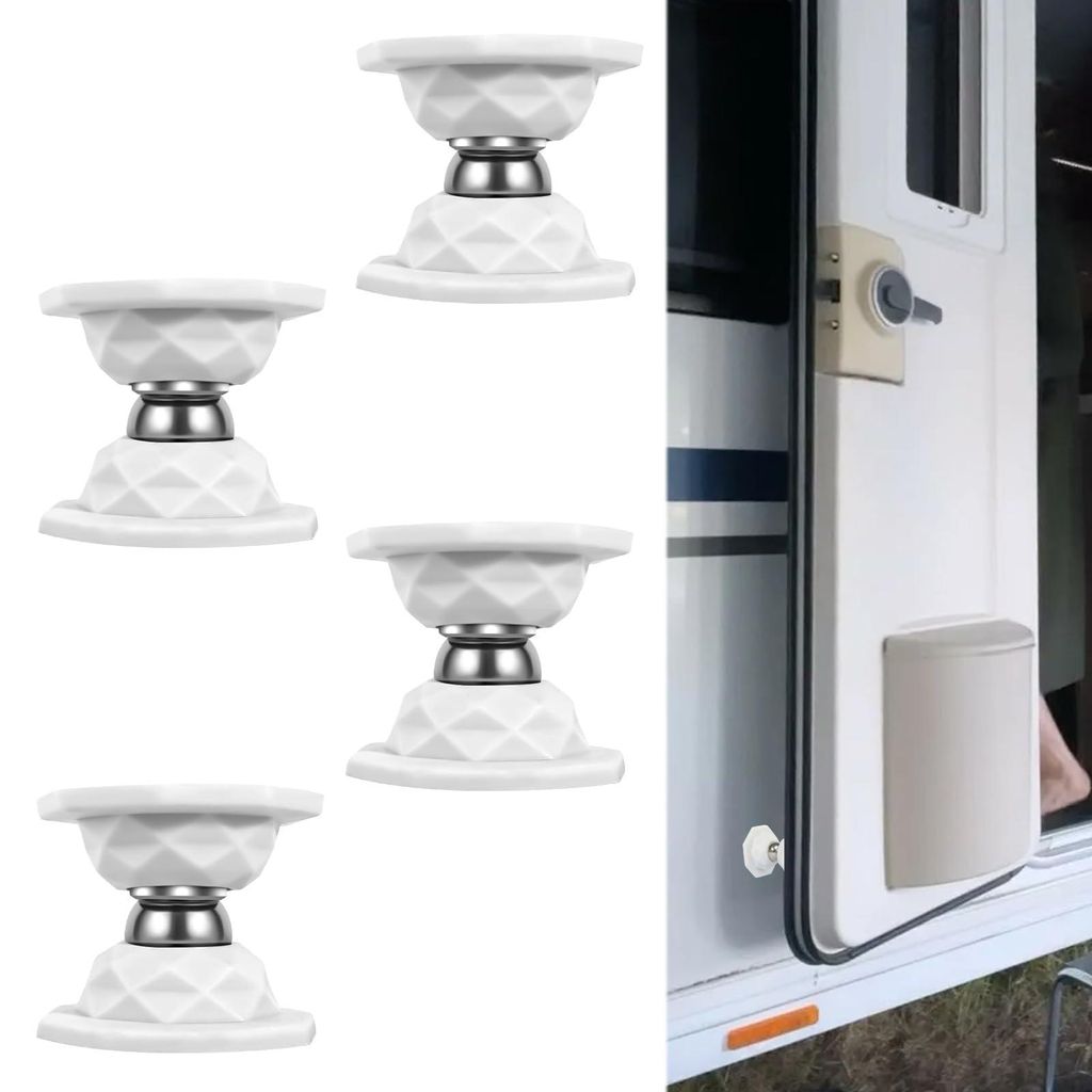 Magnetischer Türstopper für den Außenbereich, 4 Stück, magnetischer Türstopper für Wohnmobile mit Schrauben, magnetischer Silikongel-Türstop...
