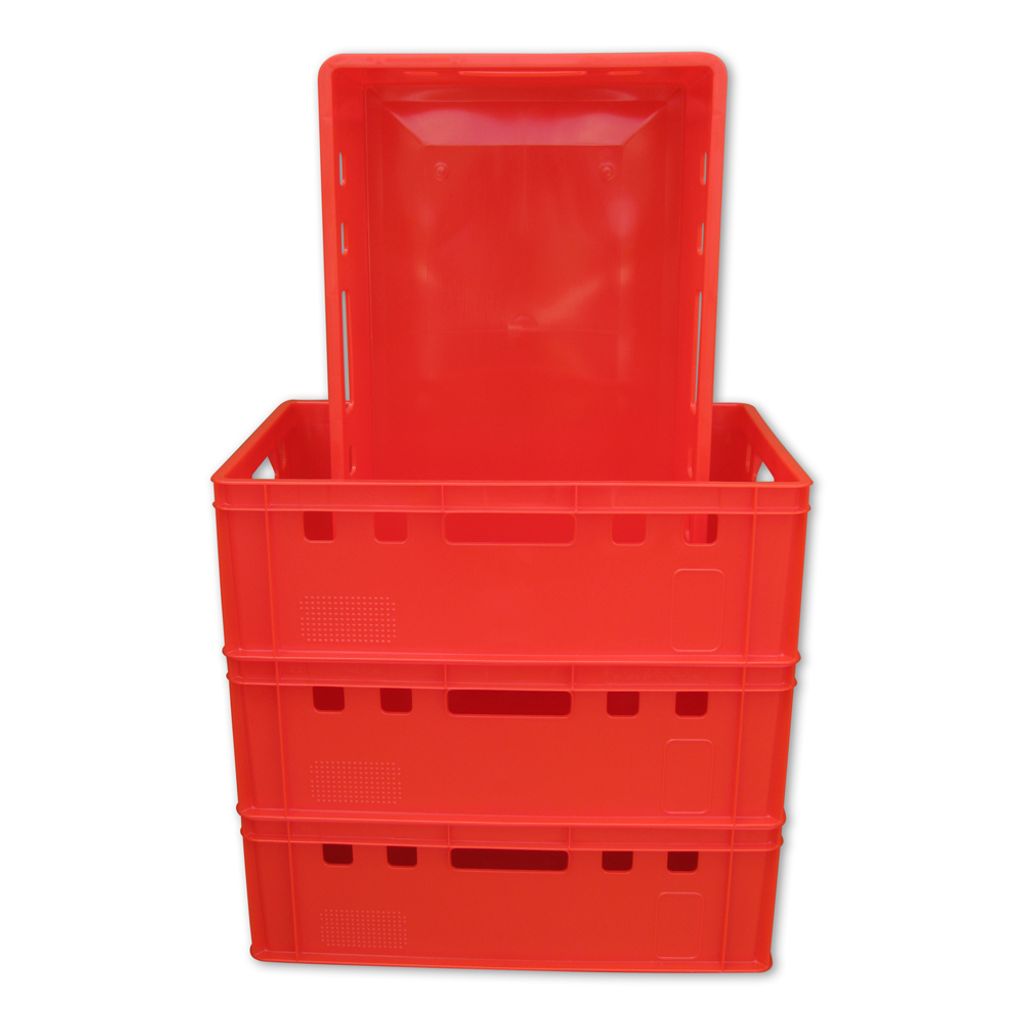 2 x E3-Kiste Stapelbox Kunststoffbehälter Kiste Eurokiste Eurobox Lagerbox grau. 
