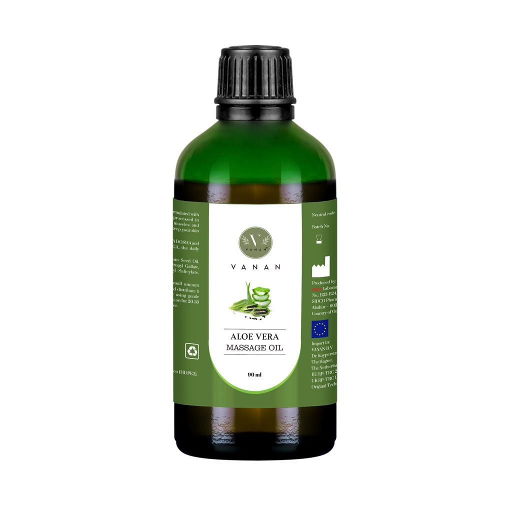 Aloe Vera Massageöl– 90 ml | Natürliche feuchtigkeitsspendende und beruhigende Hautpflege