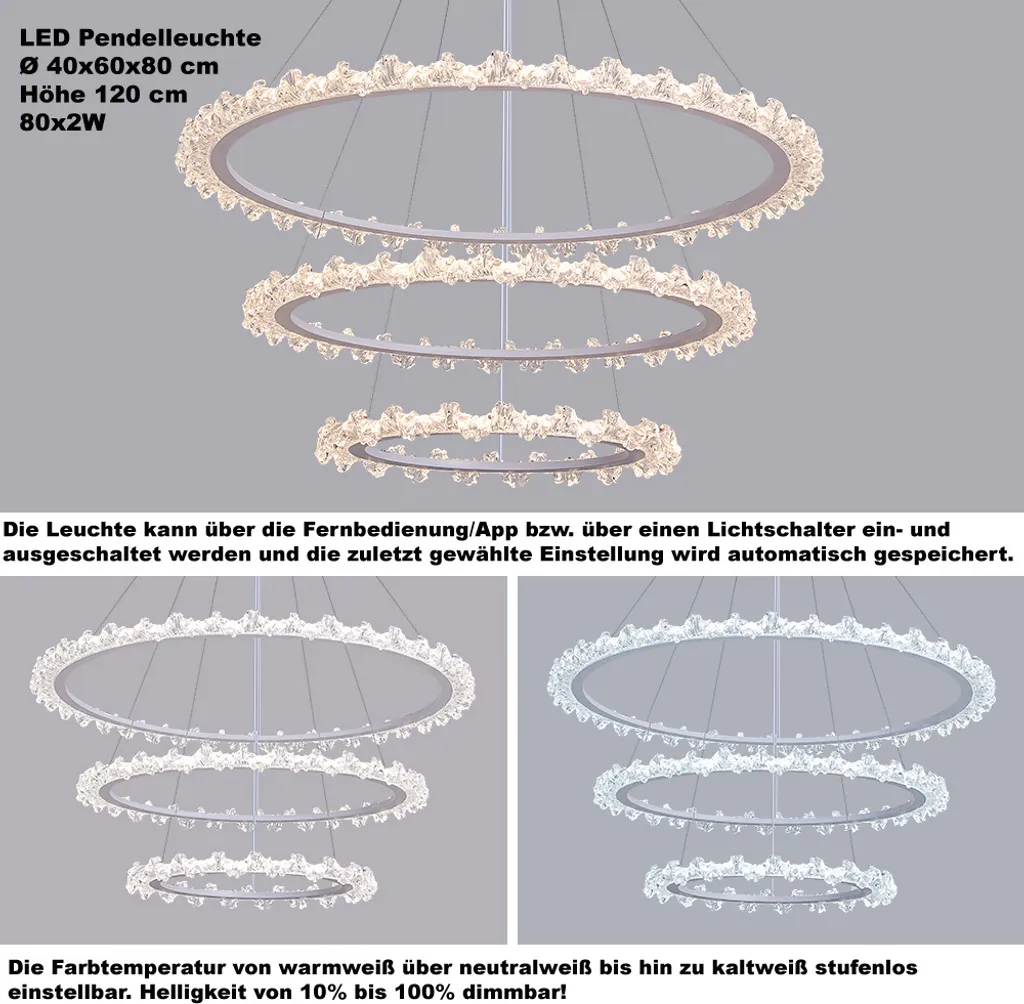 Plafonnier LED Intelligent pour Chambre et Salon, Eclairage Variable WiFi - 5