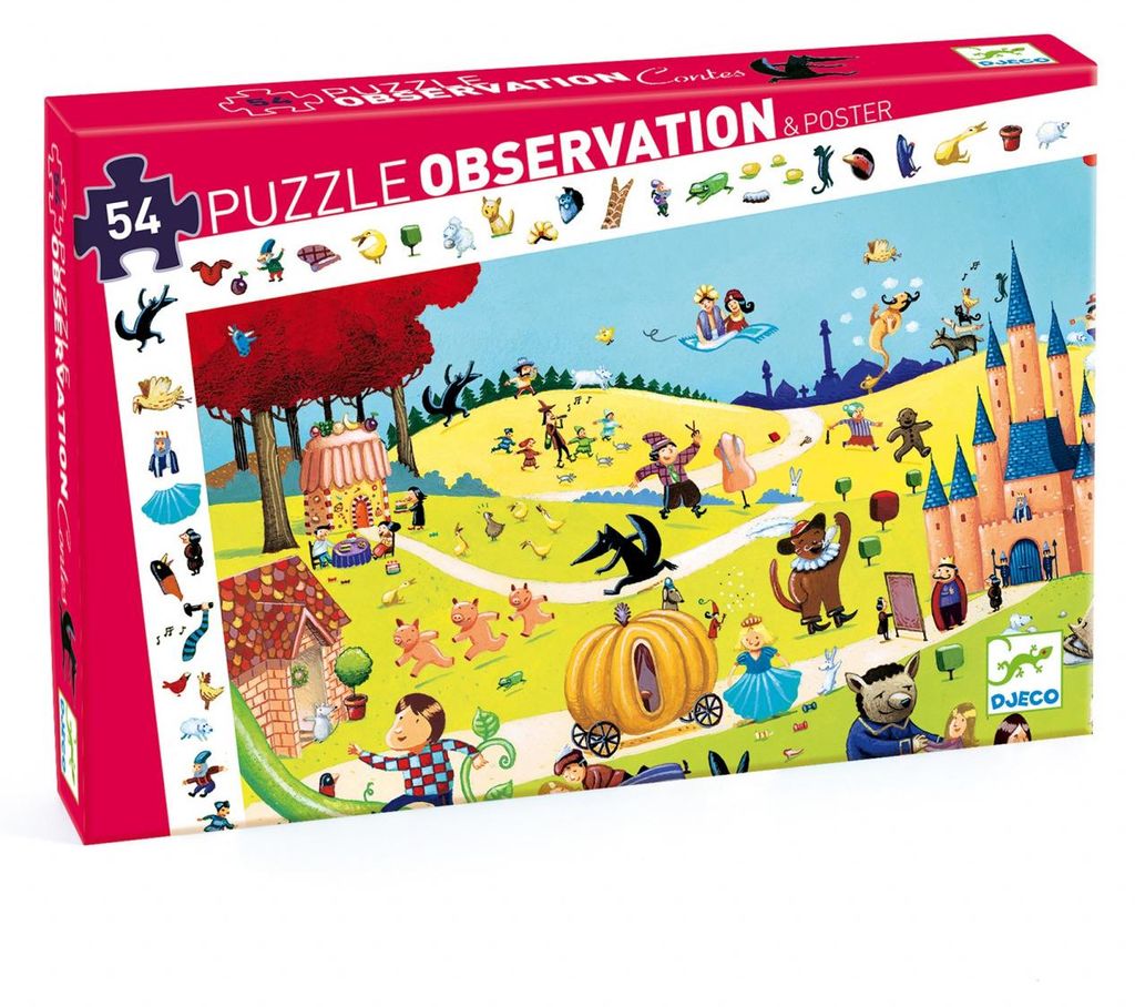 Puzzle osservazione: Storie famose, Djeco Immagine del prodotto 