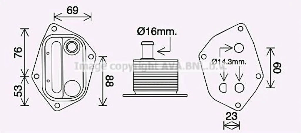 Refroidisseur d'huile moteur robuste OE 264102A100 Hyundai Accent Kia Rio