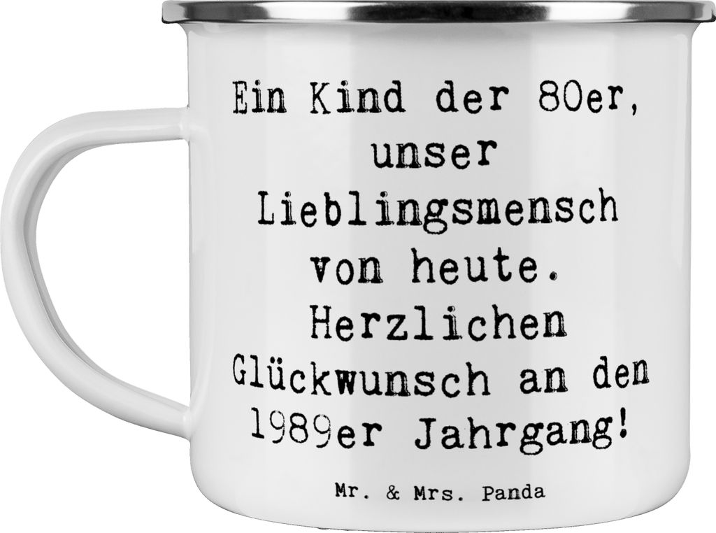 Mr. & Mrs. Panda Pott Spruch 1989 Geburtstag - Weiß - Geschenk, Geburtstagsgeschenk, 80er Kind, Teetasse, Motivtasse, becher emaille, Geburtsjahr,...