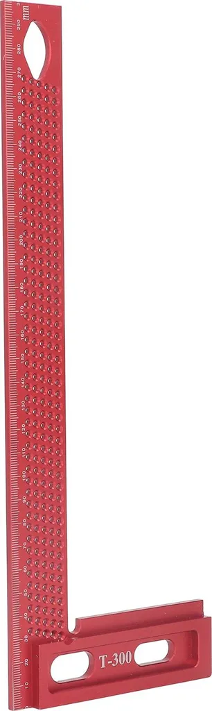 Règle d'équerrage en aluminium pour menuisier, équerre de cadre rouge - 8