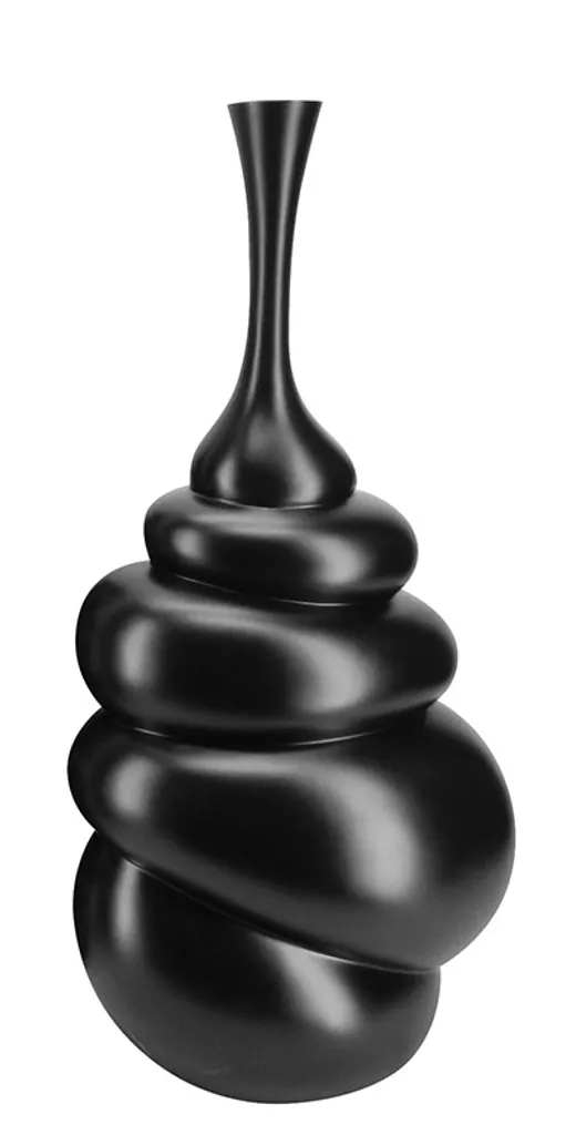 Vase décoratif design noir mat 74 cm - Finition premium et grand format