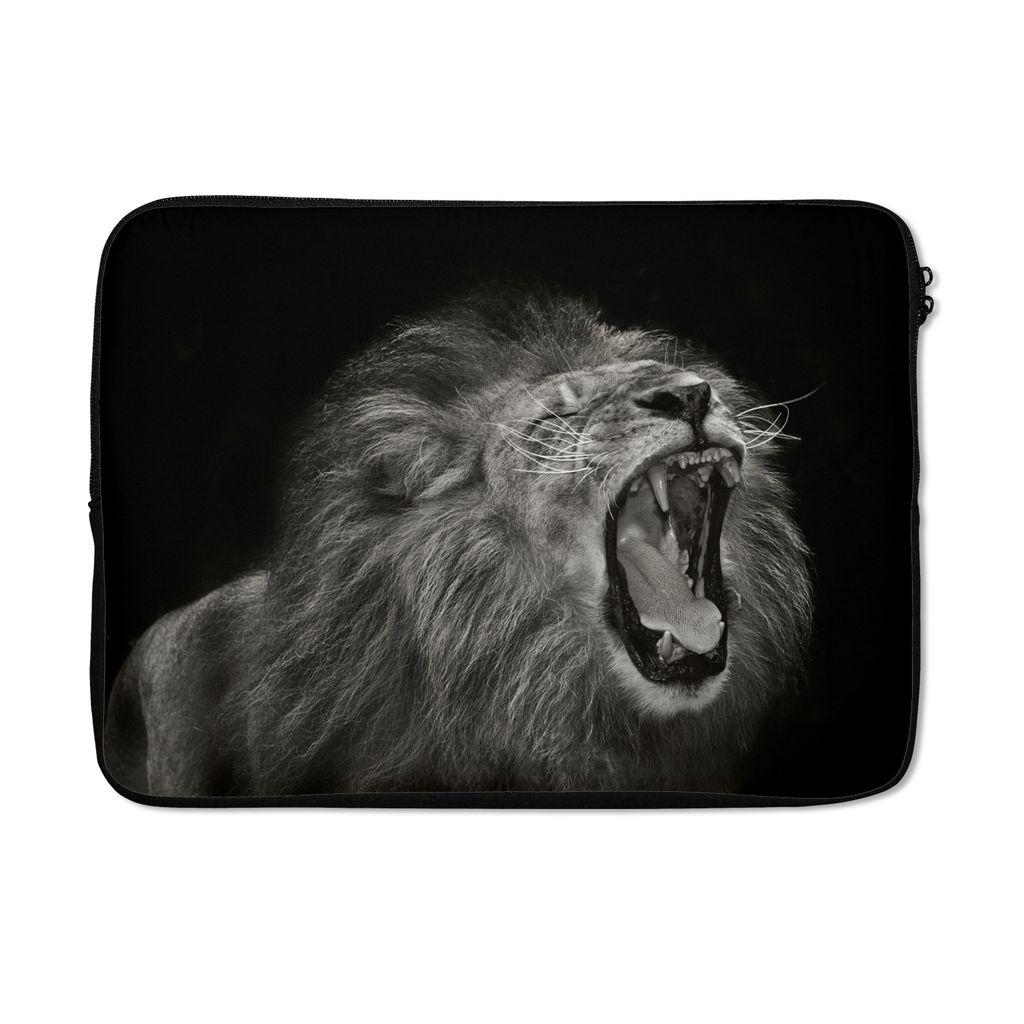 MuchoWow Laptop Hülle 14 ZollLöwe - Wild - Jagd Laptoptasche - Laptoptasche - Stoßsicher - Schutzhaube