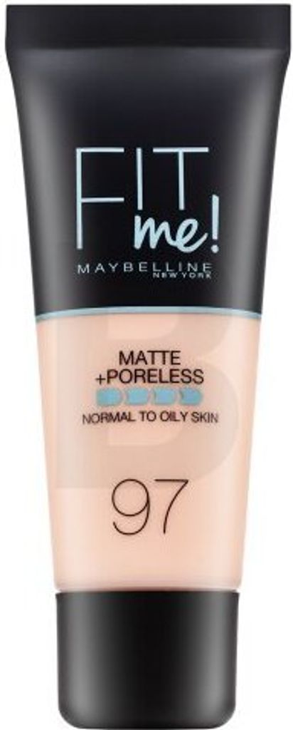 Maybelline Fit Me! Foundation Matte + Poreless Flüssiges Make Up mit mattierender Wirkung 097 Natural Porcelain 30 ml