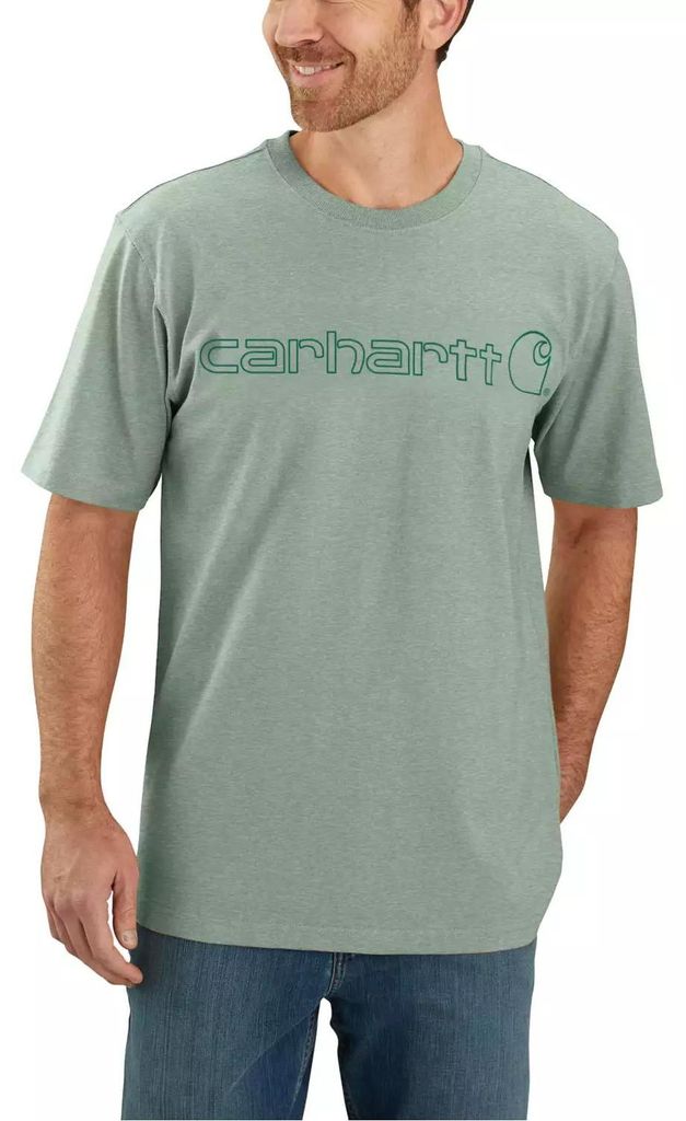 Carhartt CORE LOGO T-SHIRT S/S 103361, Farbe:seabrook, Größe:M