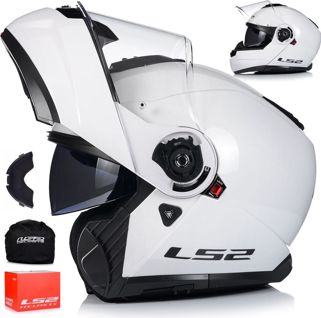 LS2 FF908 Strobe II Solid flip-up prilba, biela, XS (53/54) Obrázok produktu 