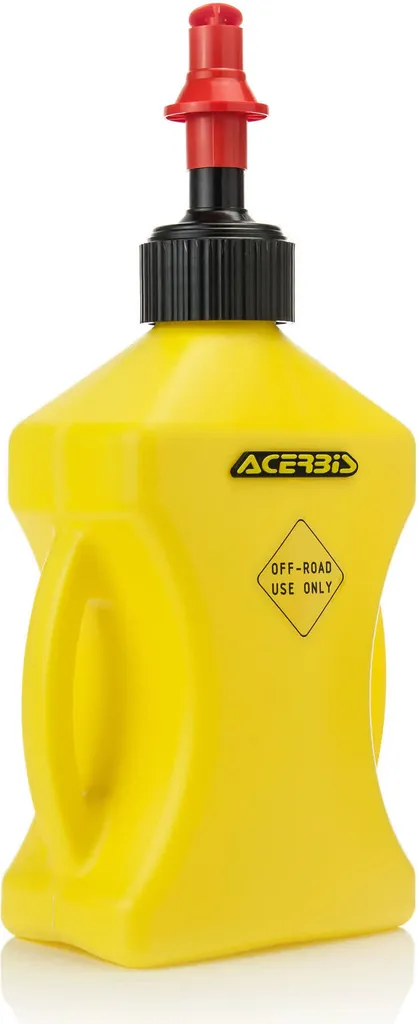 Jerrycan essence 10L jaune haute visibilité idéal pour les sorties moto